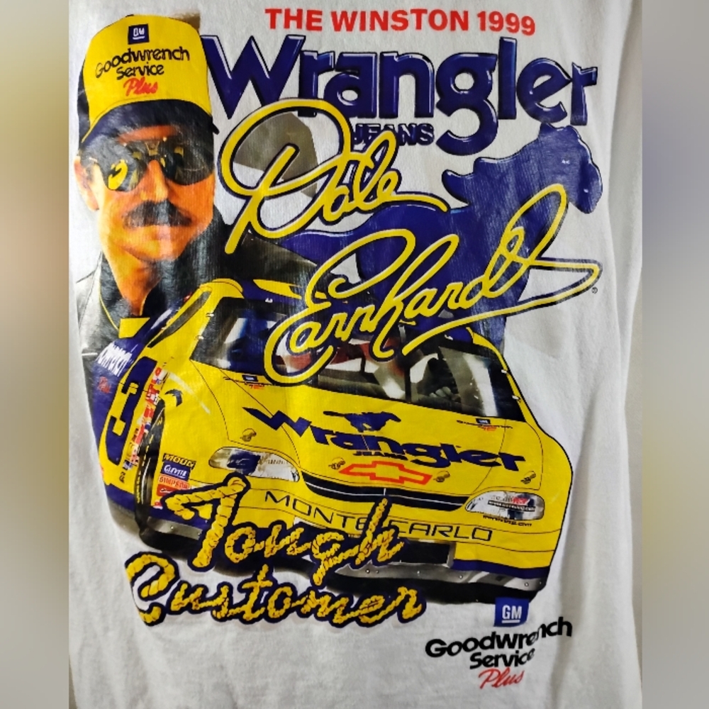 Dale Earnhardt NASCAR T-Shirt Size L Wrangler Winston Gildan